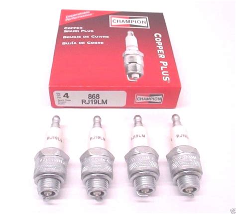Specifications for Champion RN4C. . Spark plug rj19lm cross reference